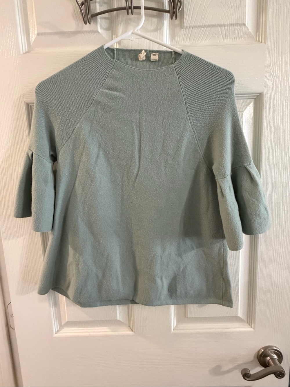 Anthropologie Mint-Sage Short Sleeve Knit Top